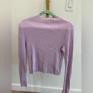 Old Navy Lilac Ribbed Long Sleeve Top